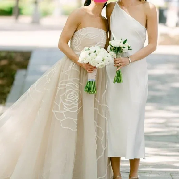 ivory midi bridesmaid dresses Clarabella Midi Dress